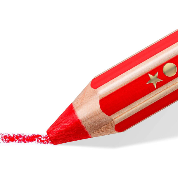 12 crayons de couleur à la cire - Aquarellable - Enfant - Staedtler - Noris Junior