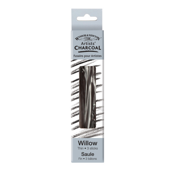 photo-Fusains - Noir - Fin - Boîte de 3 fusains - Winsor et Newton