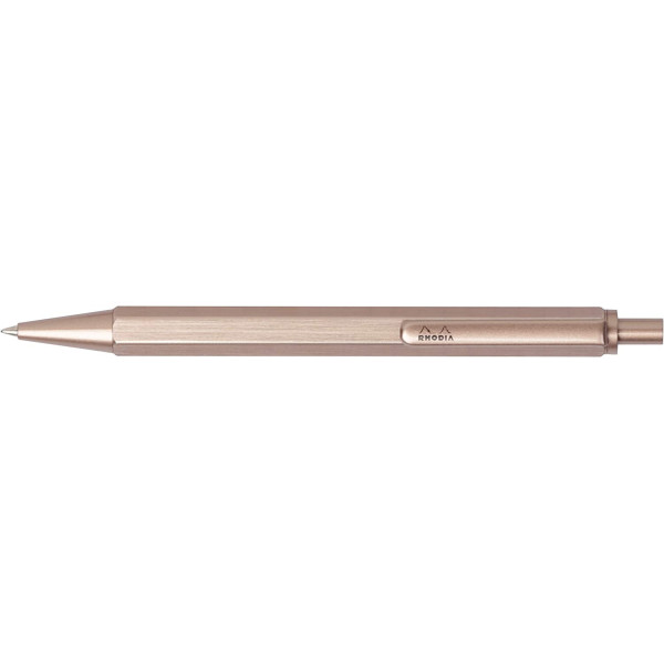 Stylo à bille - Bois de rose - Rétractable - Mine 0,7mm - Rhodia - Collection scRipt