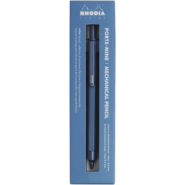 Porte-mines - Bleu navy - Rétractable - Mine 0,5mm - Rhodia - Collection scRipt