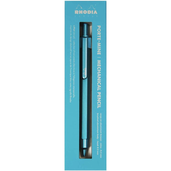 Porte-mines - Turquoise - Rétractable - Mine 0,5mm - Rhodia - Collection scRipt