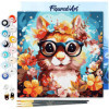 photo-Peinture par numéro - Modèle Ecureuil - 20x20cm - Toile tendue + pinceaux + peinture - Débutant - Figured'Art