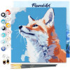 photo-Peinture par numéro - Modèle renard - 20x20cm - Toile tendue + pinceaux + peinture - Débutant - Figured'Art