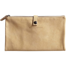 photo-Trousse - Beige - Plate - Cuir véritable - Flying Spirit - Clairefontaine