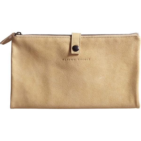 photo-Trousse - Beige - Plate - Cuir véritable - Flying Spirit - Clairefontaine