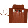 Trousse - Marron - Ronde - En rouleau - Cuir véritable - Flying Spirit - Clairefontaine