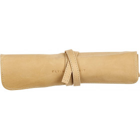 photo-Trousse - Beige - Ronde - En rouleau - Cuir véritable - Flying Spirit - Clairefontaine