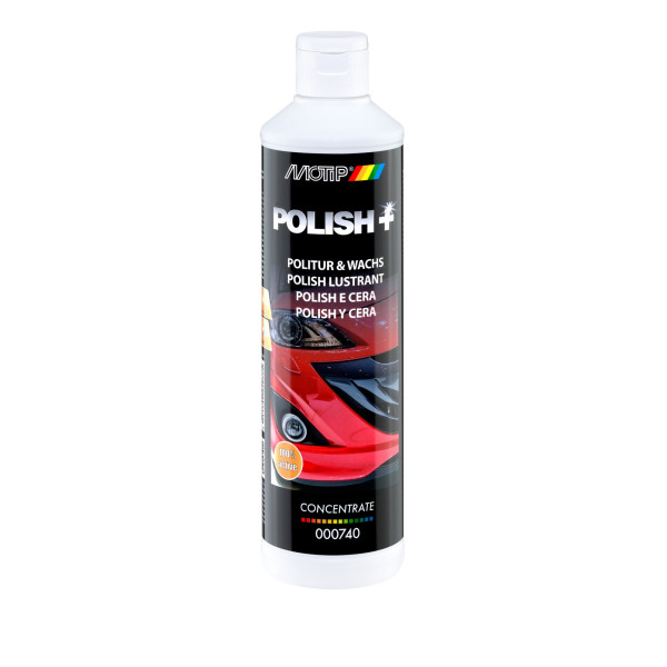 photo-Polish pour carrosserie - Voiture - Lustre et cire - Motip - 500ml