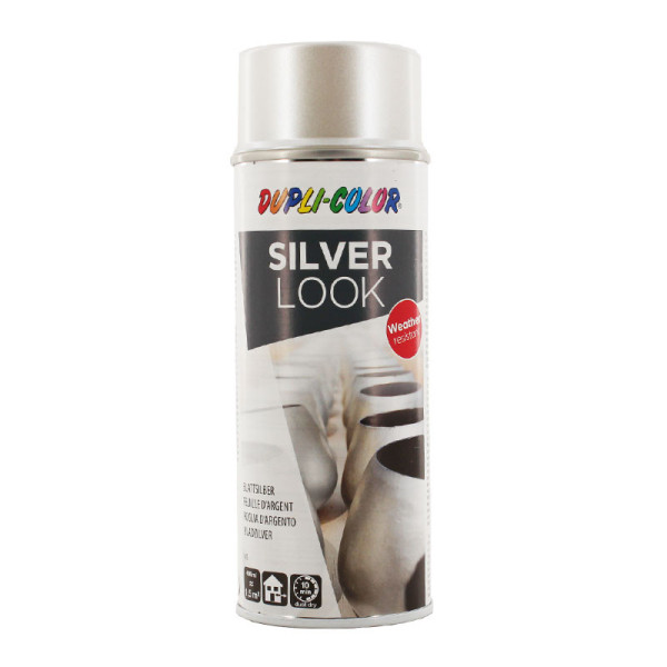 photo-Bombe de peinture - Argent - Effet de feuille d'argent - Dupli-Color - 400 ml