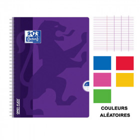 Cahier - 24x32(cm) - Grands carreaux - 100 pages - couverture en polypro - à spirale - Oxford - OpenFlex