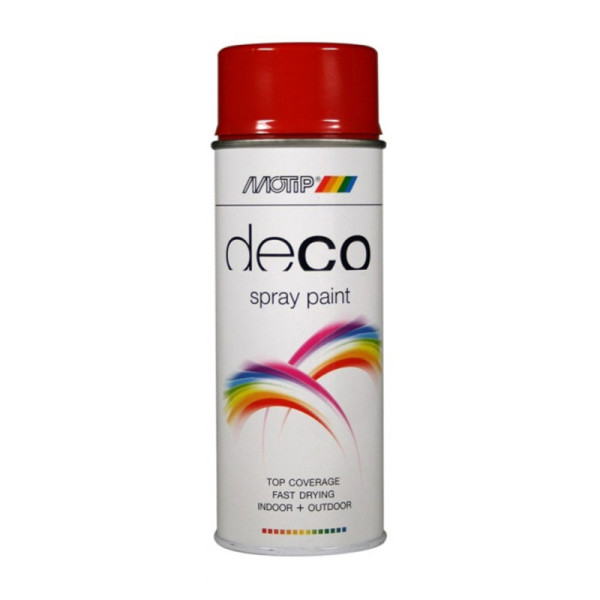 photo-Bombe de peinture - Rouge feu - Ral 3000 - Motip Déco