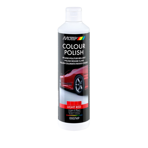 photo-Polish Motip pour voiture pigmenté rouge clair bidon de 500ml