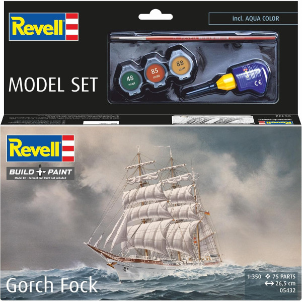 photo-Maquette - Voilier école Gorch Fock - Echelle 1:350 - 75 pièces - 26,5cm - Niveau 3 - Revell