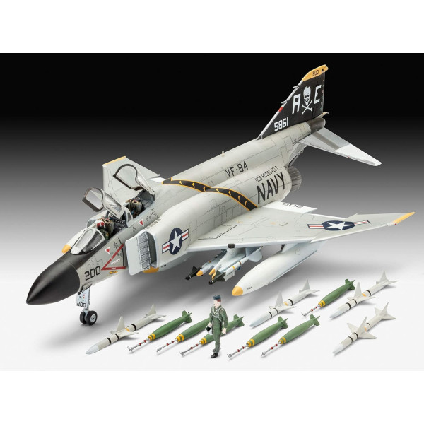 Maquette - F-4J Phantom II - Avion de guerre - Echelle 1:72 - Niveau 3 - Revell