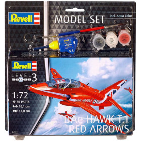 photo-Maquette - Avion - Hawk T.1 Red Arrows - Echelle 1:72 - 70 pièces - 16,1cm - Niveau 3 - Revell