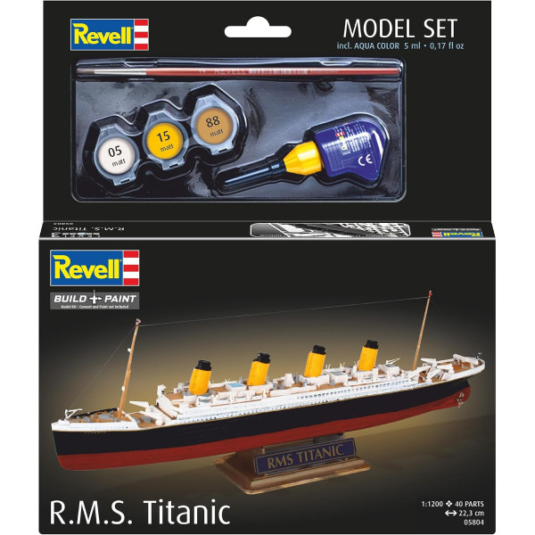 photo-Maquette - Bateau - Le Titanic - 1:1200 - 40 pièces - 22,3cm - Niveau 3 - Revell