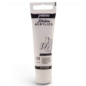 photo-Peinture acrylique - Blanc de titane - 11 - Pébéo Studio Acrylics - Tube 30ml