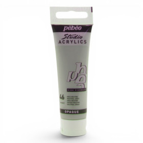 photo-Peinture acrylique - Gris neutre - 46 - Pébéo Studio Acrylics - Tube 30ml