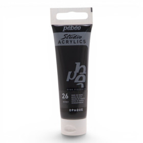photo-Peinture acrylique - Noir de Mars - 26 - Pébéo Studio Acrylics - Tube 30ml