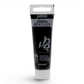 photo-Peinture acrylique - Noir d'ivoire - 73 - Pébéo Studio Acrylics - Tube 30ml