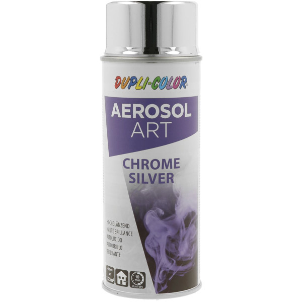 photo-Bombe de peinture - Effet chrome - Haute brillance - Duplicolor - 400 ml