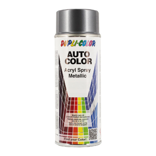 photo-Bombe de peinture acrylique métallisée - Gris métallisé - Duplicolor - 400 ml