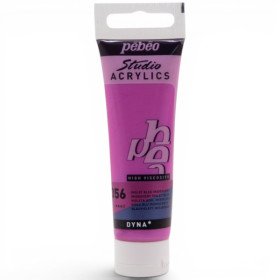 photo-Peinture acrylique - Violet bleu iridescent - 356 - Pébéo Studio Acrylics - Tube 30ml
