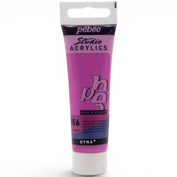 photo-Peinture acrylique - Violet bleu iridescent - 356 - Pébéo Studio Acrylics - Tube 30ml