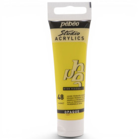 photo-Peinture acrylique - Jaune primaire - 48 - Pébéo Studio Acrylics - Tube 30ml