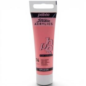 photo-Peinture acrylique - Rose lumière - 74 - Pébéo Studio Acrylics - Tube 30ml