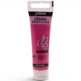 photo-Peinture acrylique - Rose vif - 45 - Pébéo Studio Acrylics - Tube 30ml
