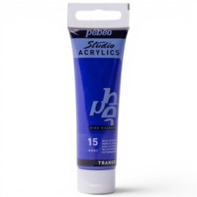 photo-Peinture acrylique - Bleu outremer foncé - 15 - Pébéo Studio Acrylics - Tube 30ml