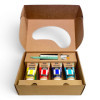 Peinture acrylique - Pébéo - Origin - Coffret 8 couleurs + pinceaux + feutre + carnet