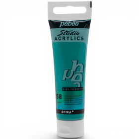 photo-Peinture acrylique - Vert bleu iridescent - 358 - Pébéo Studio Acrylics - Tube 30ml