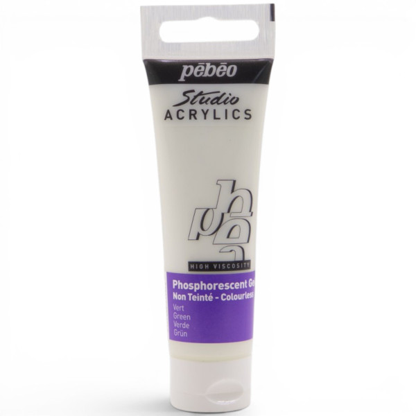 photo-Médium - Peinture acrylique - Gel phosphorescent - Studio acrylics - Pébéo - 30 ml