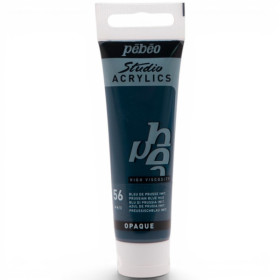 photo-Peinture acrylique - Bleu de Prusse - 56 - Pébéo Studio Acrylics - Tube 30ml