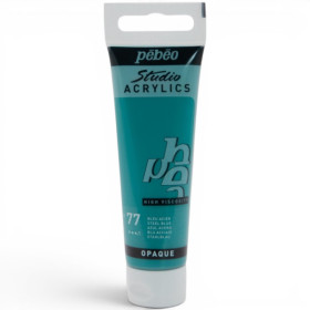 photo-Peinture acrylique - Bleu acier - 77 - Pébéo Studio Acrylics - Tube 30ml