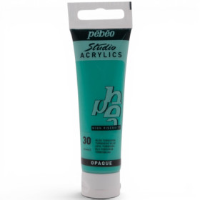 photo-Peinture acrylique - Bleu turquoise - 30 - Pébéo Studio Acrylics - Tube 30ml