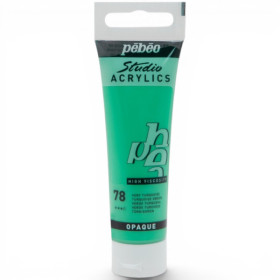photo-Peinture acrylique - Vert turquoise - 78 - Pébéo Studio Acrylics - Tube 30ml
