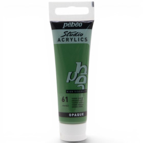 photo-Peinture acrylique - Terre verte - 61 - Pébéo Studio Acrylics - Tube 30ml