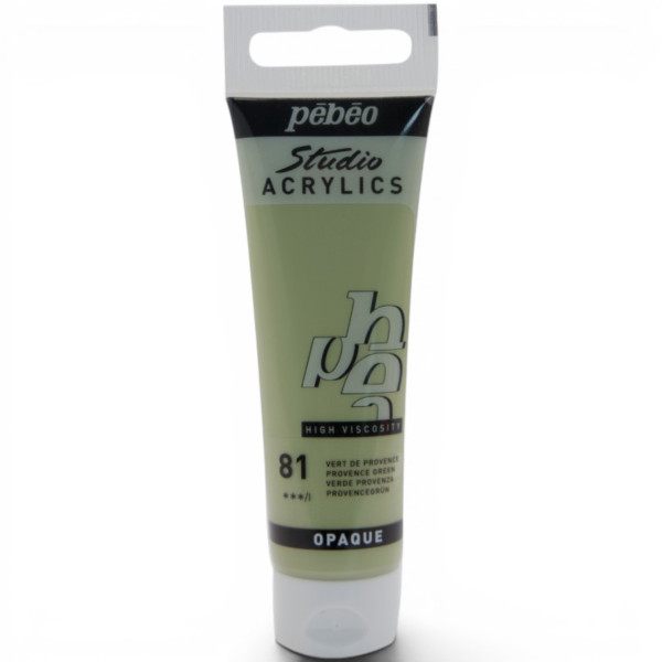 photo-Peinture acrylique - Vert de provence - 81 - Pébéo Studio Acrylics - Tube 30ml
