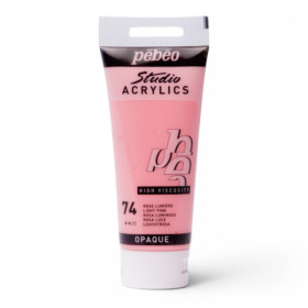 photo-Tube de peinture acrylique - Rose lumière - Pébéo - Studio - 100 ml