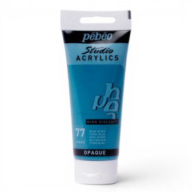 photo-Tube de peinture acrylique - Bleu acier - Pébéo - Studio - 100 ml