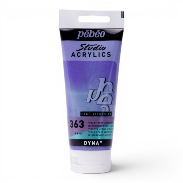 photo-Tube de peinture acrylique - Violet vert iridescent - Pébéo - Studio - 100 ml