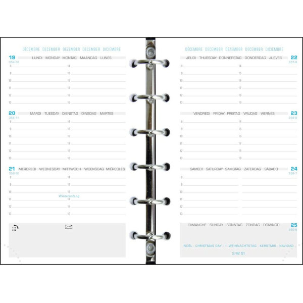 Agenda semainier 2023 - Organiseur - Imitation cuir - Exatime 14 - Exacompta