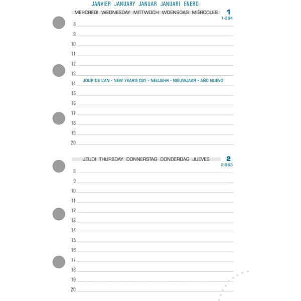 photo-Recharge pour agenda - Exatime 14 - 2023 - 14242E - Janvier à décembre 2023