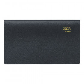 photo-Agenda semainier 2023 - Noir - Brepols - 16 x 9 cm - Janvier à décembre