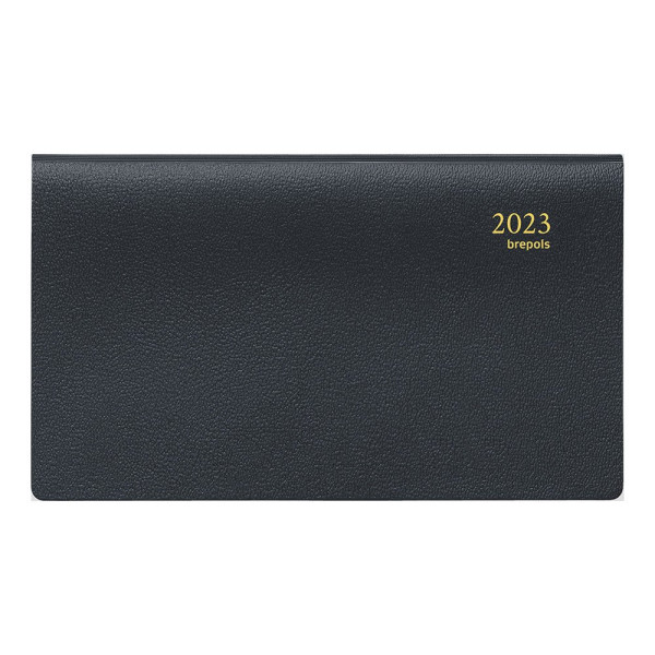photo-Agenda semainier 2023 - Noir - Brepols - 16 x 9 cm - Janvier à décembre
