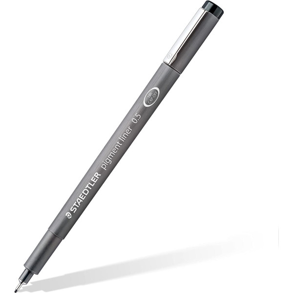 Feutres fins noir - Crayon graphite 2B - Taille-crayon métal - Gomme - Staedtler