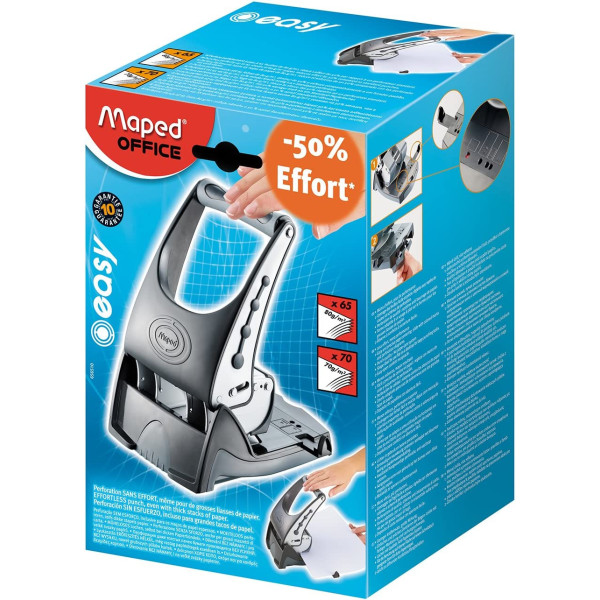 Perforateur de bureau - 2 trous - Métal - 65 feuilles - Maped Office